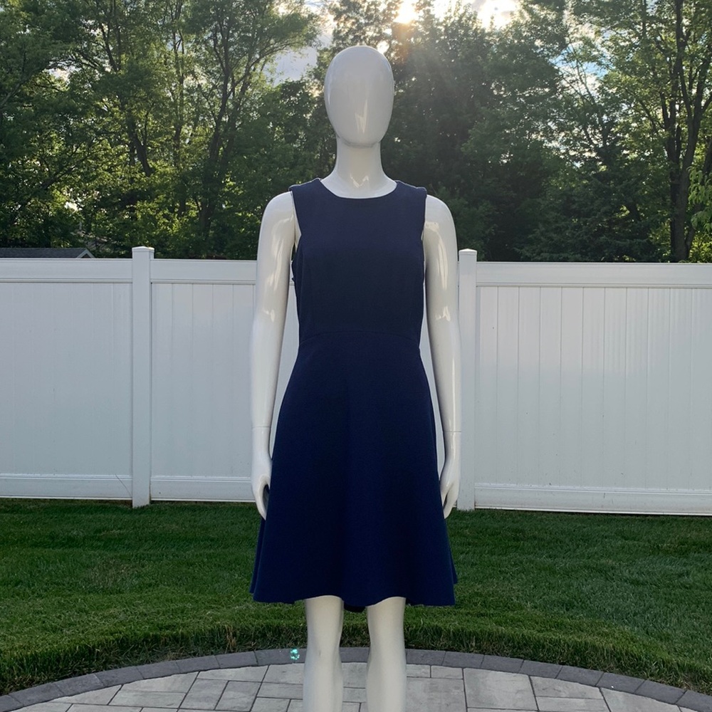 Midi navy blue dress